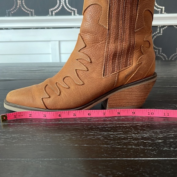 Bespoke Argentine Brown Leather Booties with Detailed Design, Zipper, Gores - Picture 14 of 15